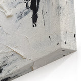 Modern Black and White Abstract Canvas - Unique Monochrome Wall Art