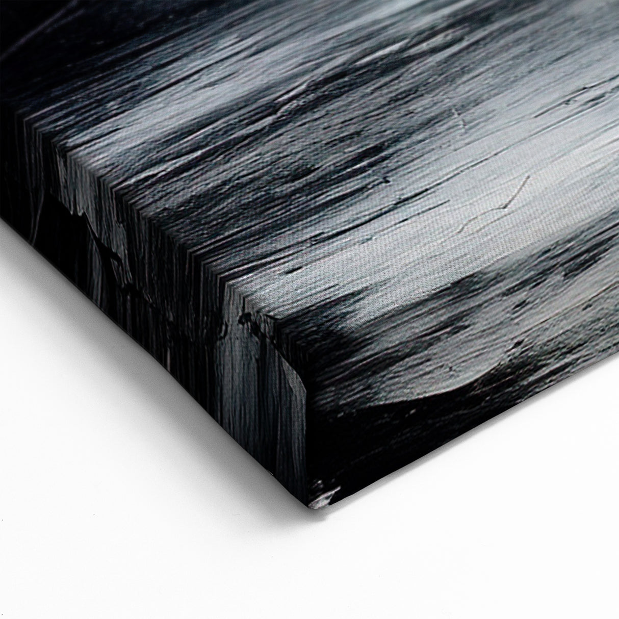 Modern Black and White Abstract Canvas - Unique Monochrome Wall Art