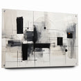 Abstract Black and White Canvas Art - Contemporary Monochrome Design