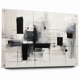 Abstract Black and White Canvas Art - Contemporary Monochrome Design