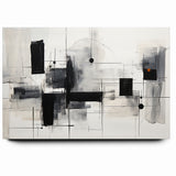 Abstract Black and White Canvas Art - Contemporary Monochrome Design