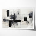 Abstract Black and White Canvas Art - Contemporary Monochrome Design