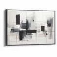 Abstract Black and White Canvas Art - Contemporary Monochrome Design