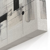Abstract Black and White Canvas Art - Contemporary Monochrome Design