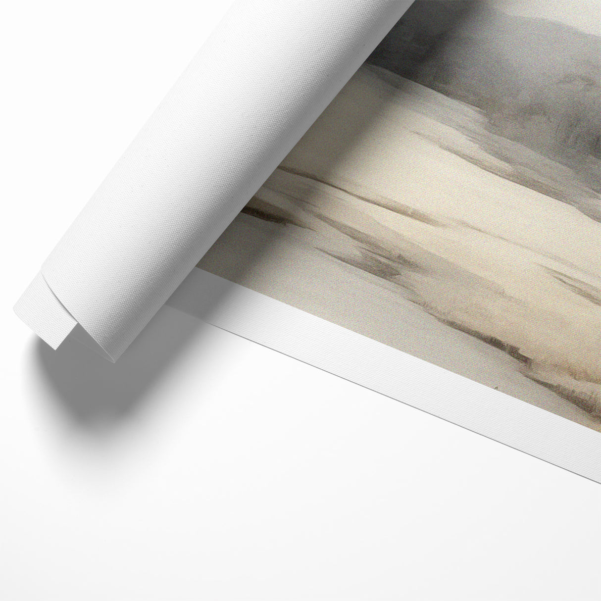 Modern Landscape Abstract: Serene Lake Scene on Canvas