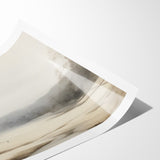 Modern Landscape Abstract: Serene Lake Scene on Canvas