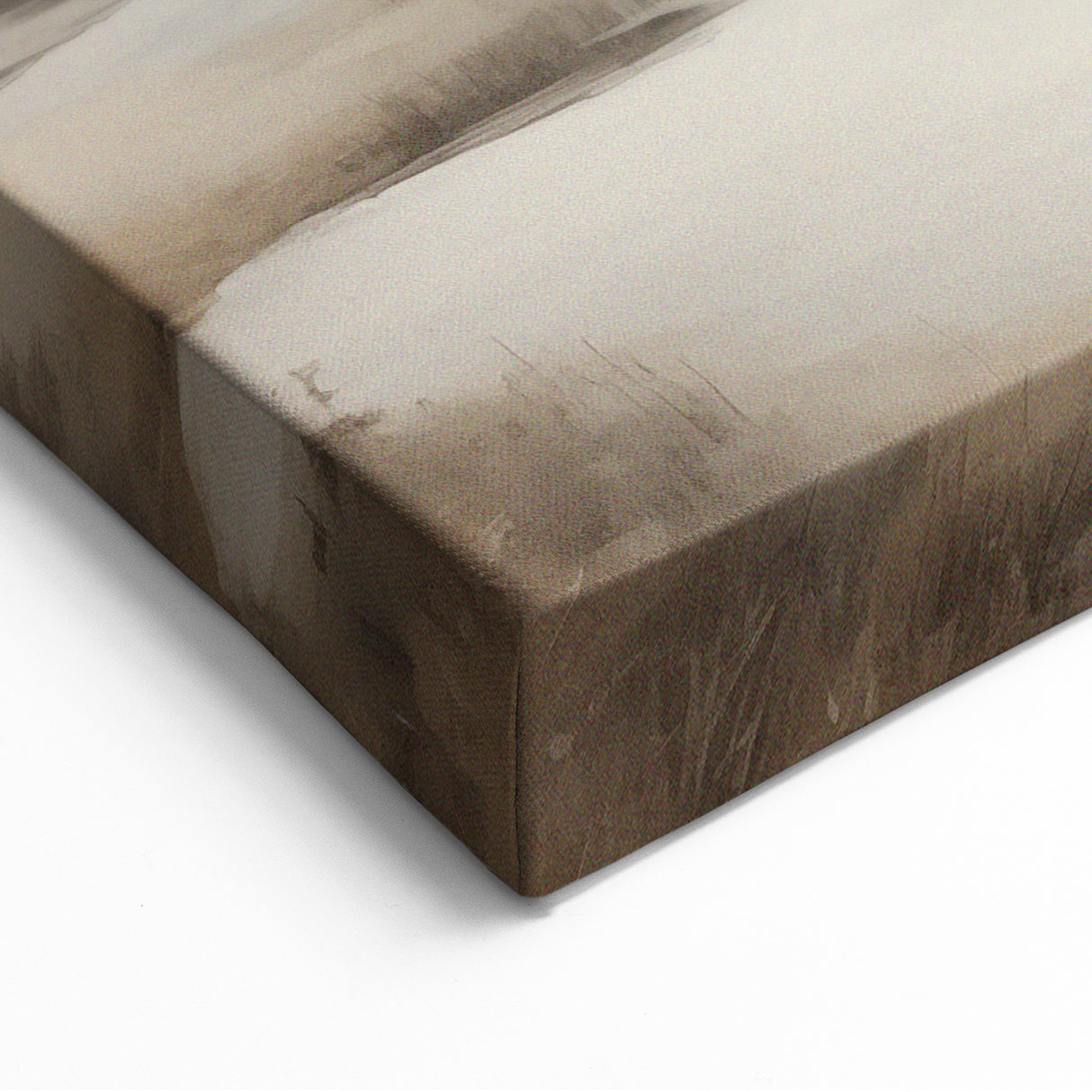 Modern Landscape Abstract: Serene Lake Scene on Canvas