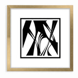 Minimalist Black and White Abstract Canvas - Artistic Monochrome Design