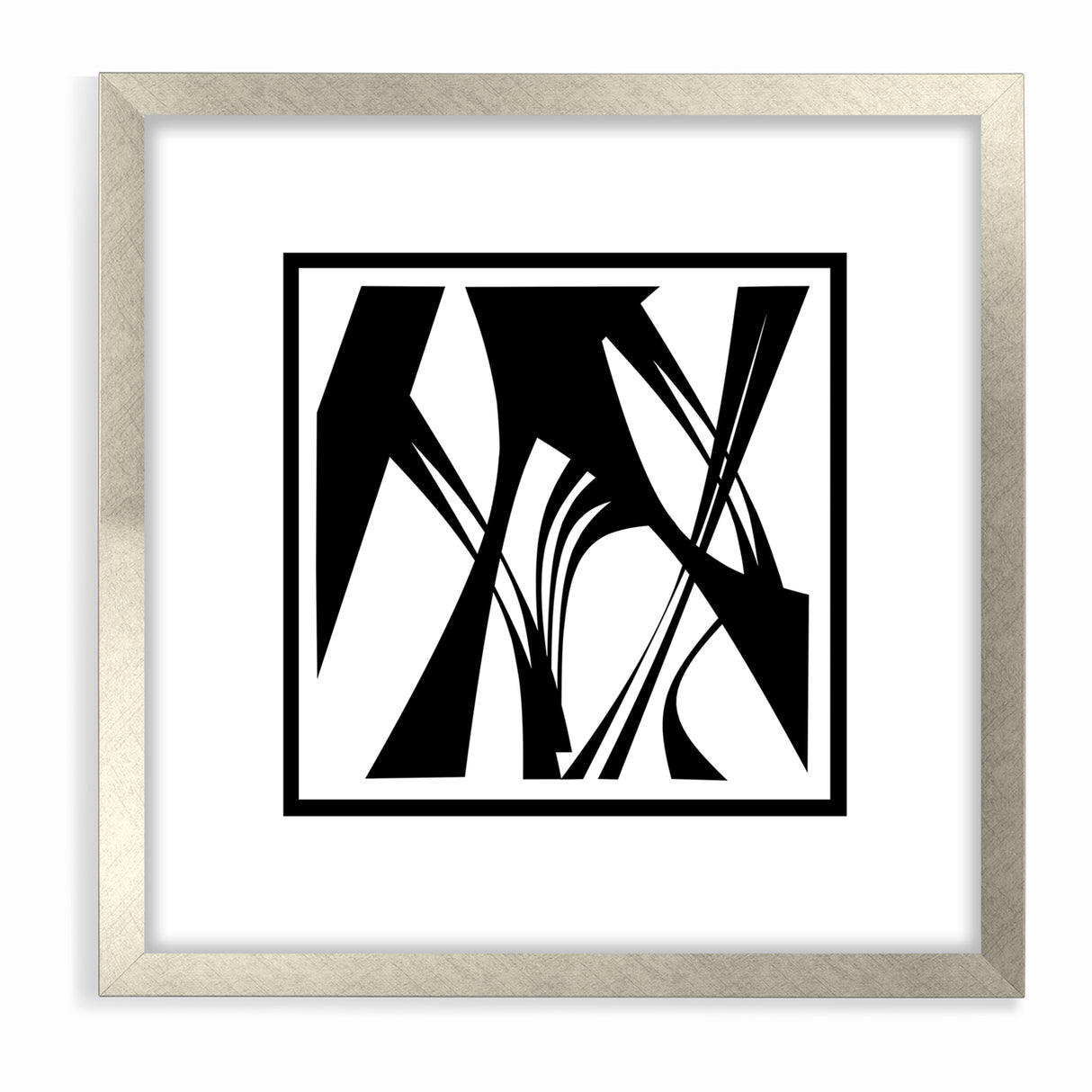 Minimalist Black and White Abstract Canvas - Artistic Monochrome Design