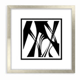 Minimalist Black and White Abstract Canvas - Artistic Monochrome Design