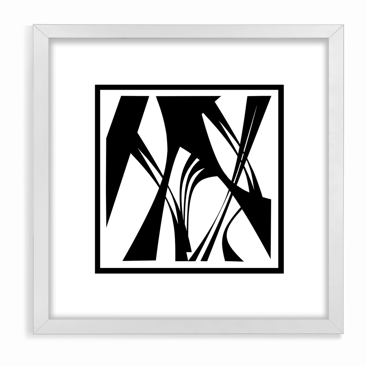 Minimalist Black and White Abstract Canvas - Artistic Monochrome Design