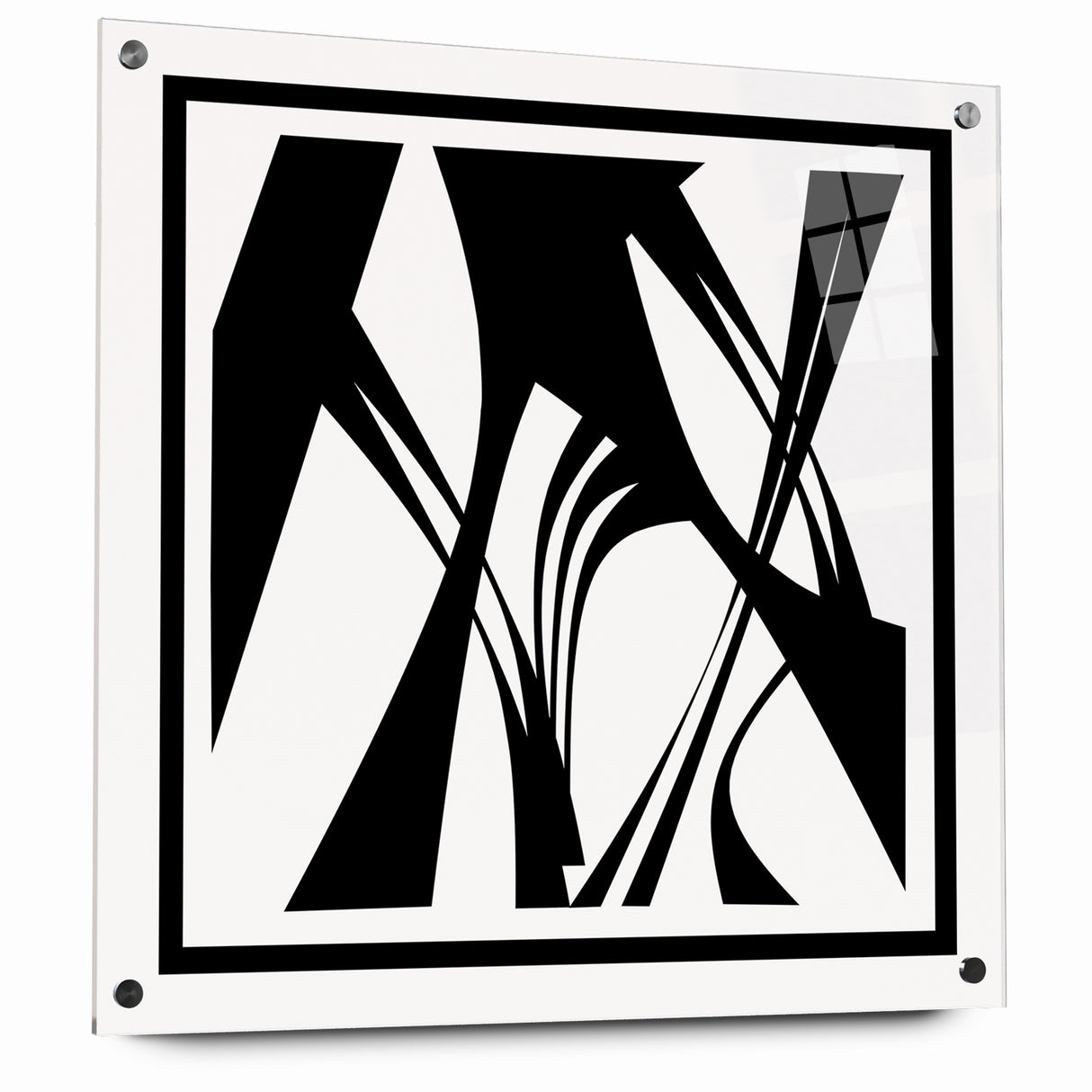 Minimalist Black and White Abstract Canvas - Artistic Monochrome Design