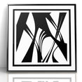 Minimalist Black and White Abstract Canvas - Artistic Monochrome Design