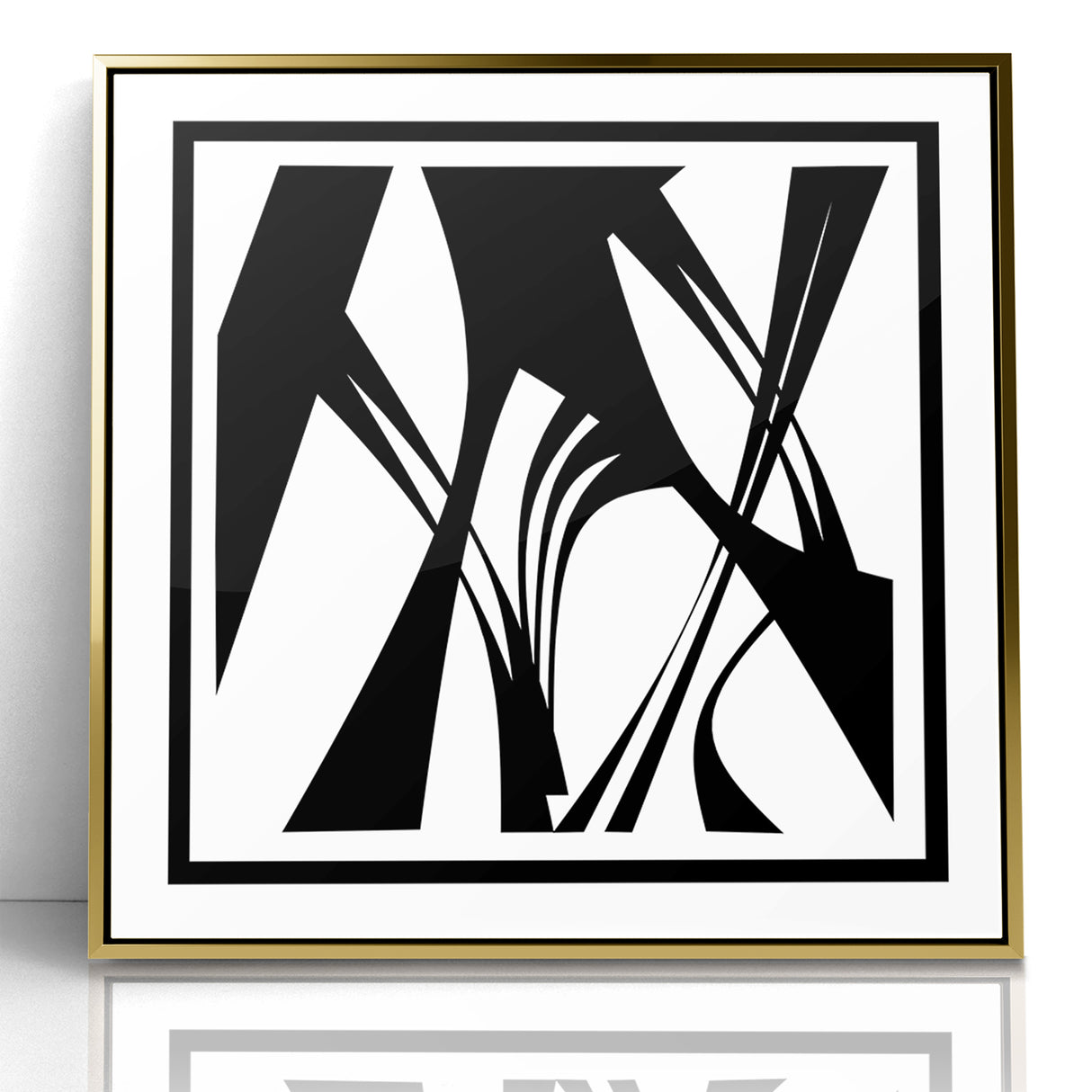 Minimalist Black and White Abstract Canvas - Artistic Monochrome Design