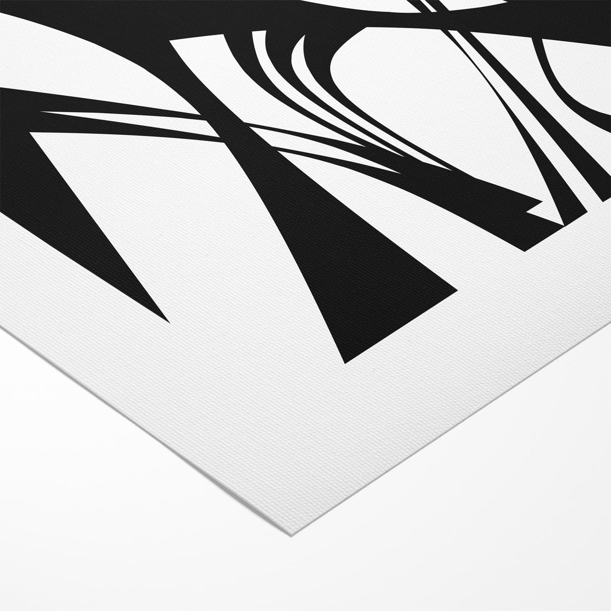 Minimalist Black and White Abstract Canvas - Artistic Monochrome Design