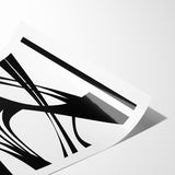 Minimalist Black and White Abstract Canvas - Artistic Monochrome Design
