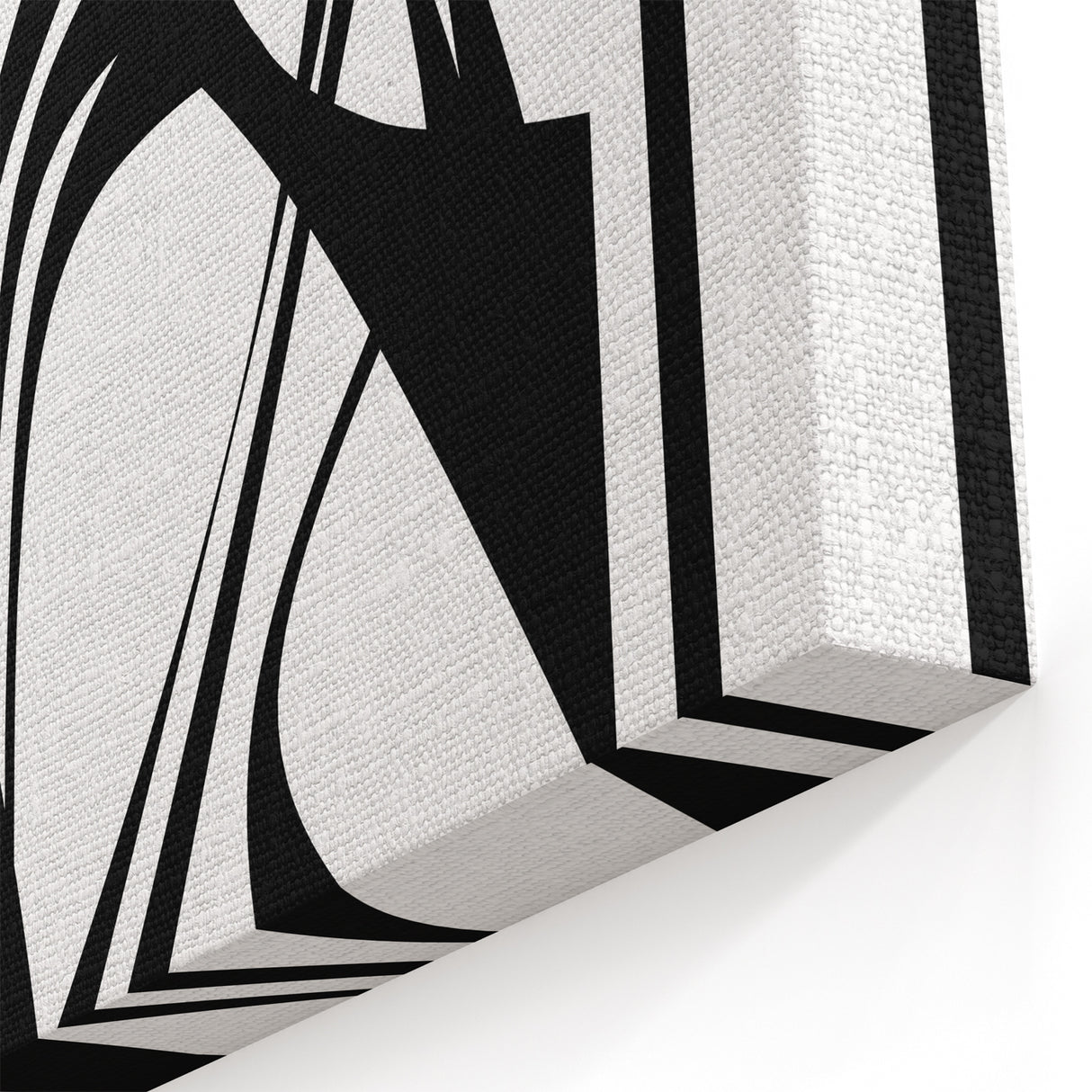 Minimalist Black and White Abstract Canvas - Artistic Monochrome Design