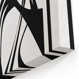 Minimalist Black and White Abstract Canvas - Artistic Monochrome Design