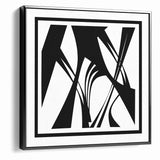 Minimalist Black and White Abstract Canvas - Artistic Monochrome Design
