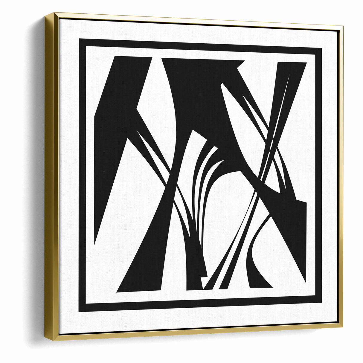 Minimalist Black and White Abstract Canvas - Artistic Monochrome Design