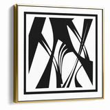 Minimalist Black and White Abstract Canvas - Artistic Monochrome Design