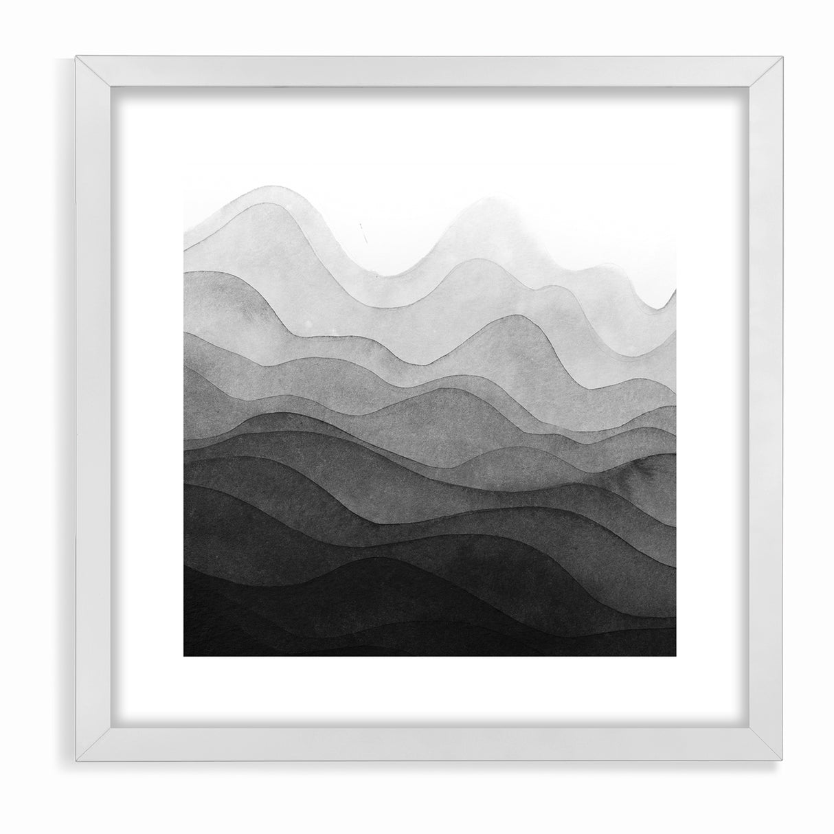 Elegant Black and White Abstract Canvas - Modern Monochrome Art