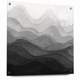 Elegant Black and White Abstract Canvas - Modern Monochrome Art