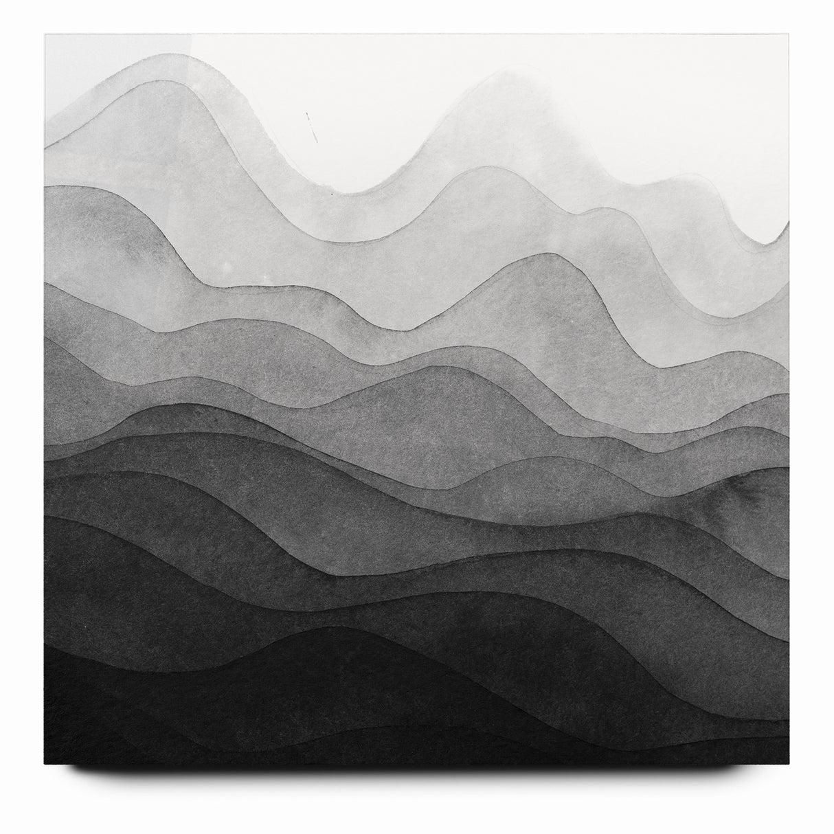 Elegant Black and White Abstract Canvas - Modern Monochrome Art