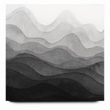 Elegant Black and White Abstract Canvas - Modern Monochrome Art