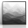 Elegant Black and White Abstract Canvas - Modern Monochrome Art