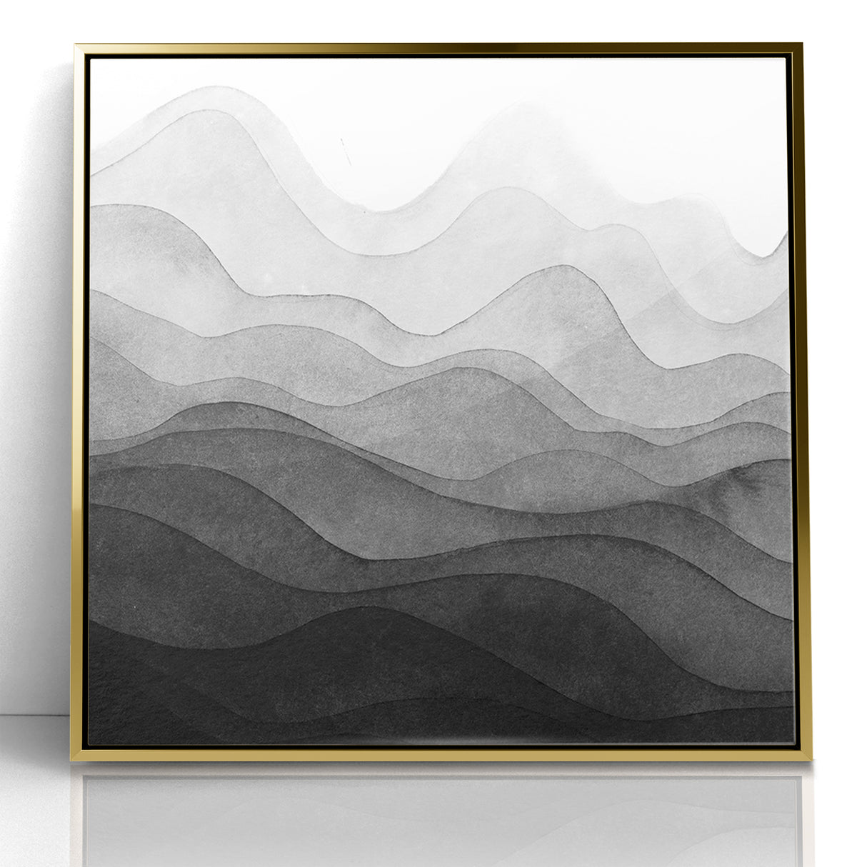 Elegant Black and White Abstract Canvas - Modern Monochrome Art