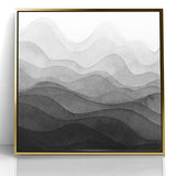Elegant Black and White Abstract Canvas - Modern Monochrome Art