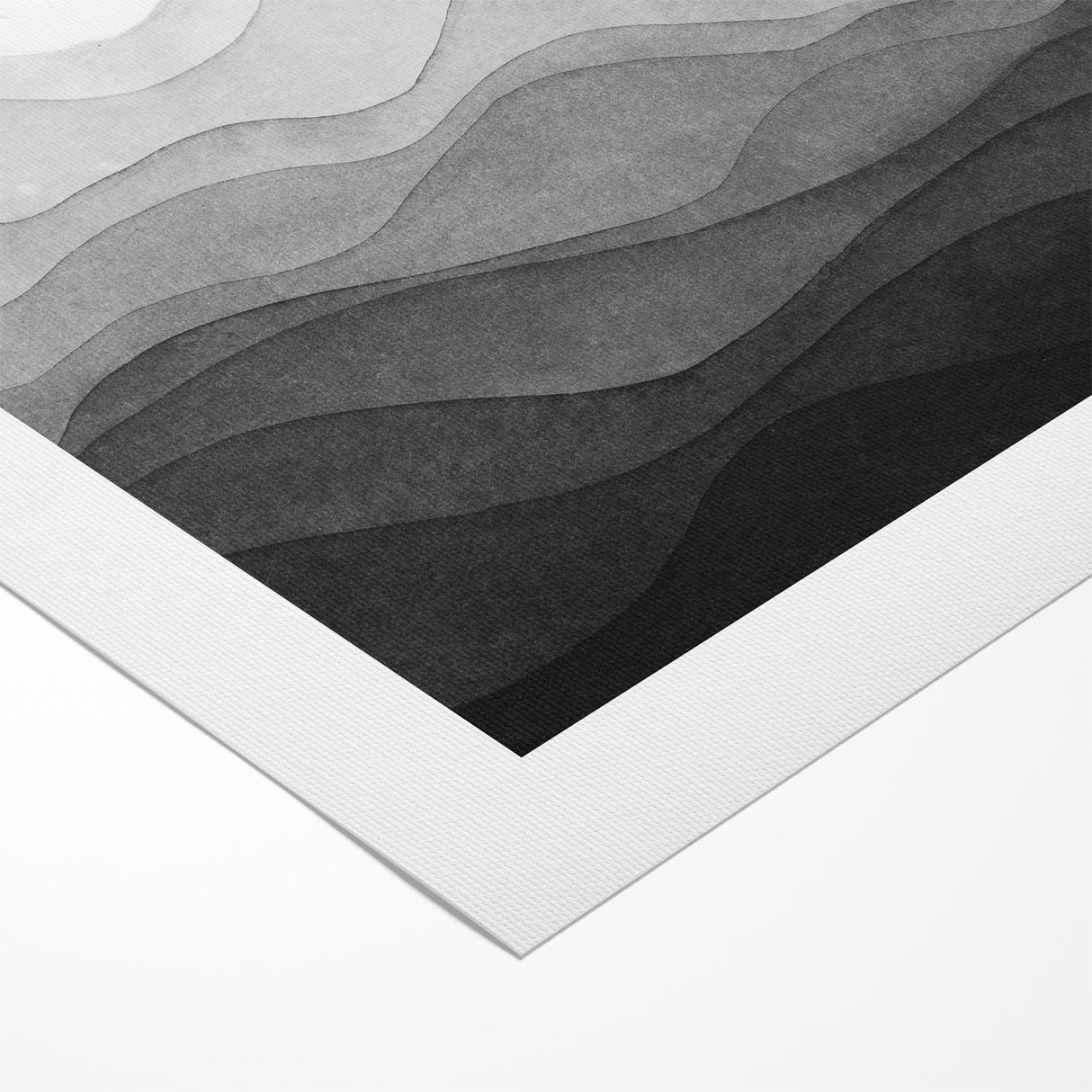 Elegant Black and White Abstract Canvas - Modern Monochrome Art