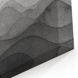 Elegant Black and White Abstract Canvas - Modern Monochrome Art