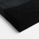 Elegant Black and White Abstract Canvas - Modern Monochrome Art
