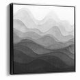 Elegant Black and White Abstract Canvas - Modern Monochrome Art