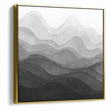 Elegant Black and White Abstract Canvas - Modern Monochrome Art