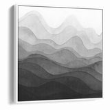 Elegant Black and White Abstract Canvas - Modern Monochrome Art