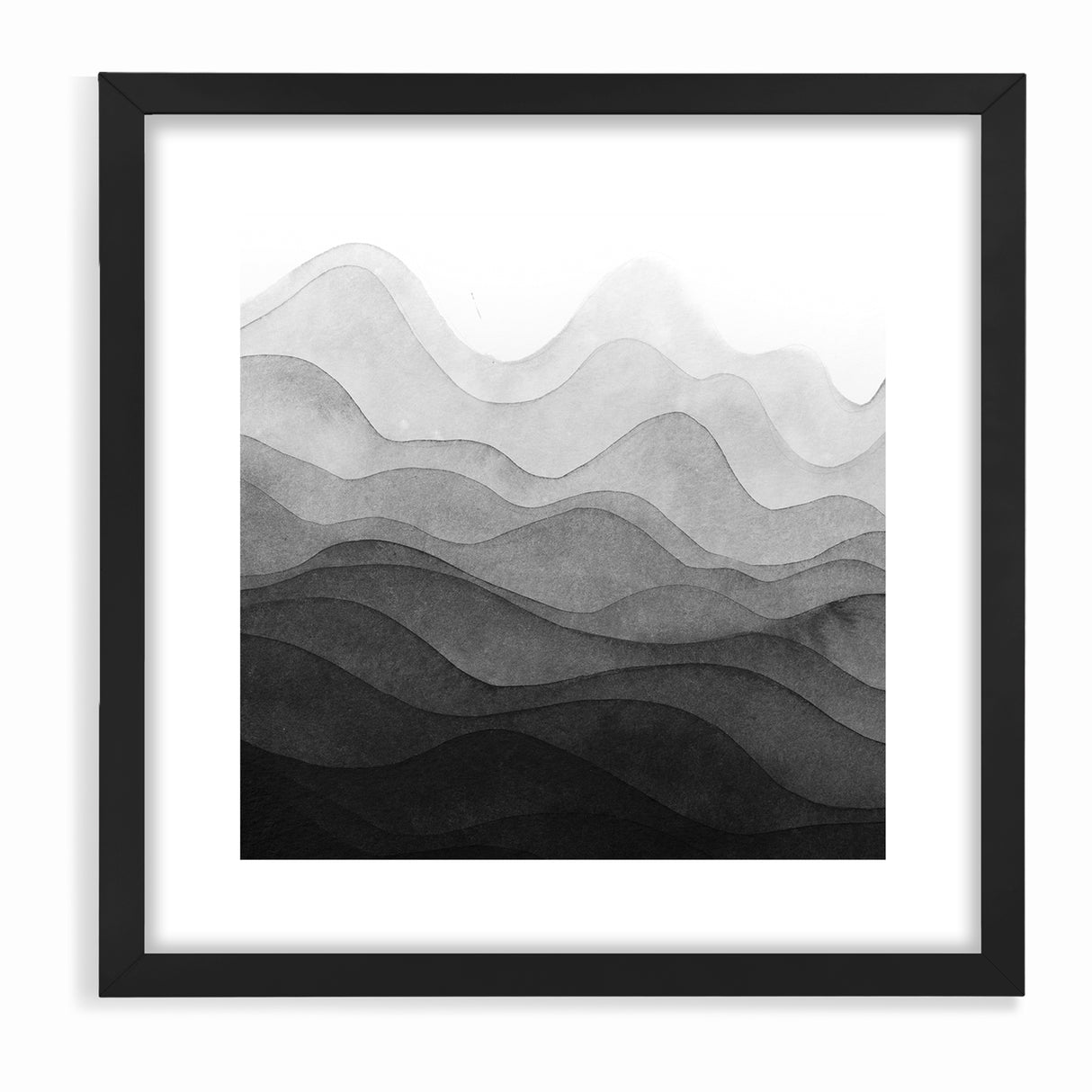 Elegant Black and White Abstract Canvas - Modern Monochrome Art