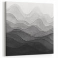 Elegant Black and White Abstract Canvas - Modern Monochrome Art
