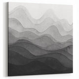 Elegant Black and White Abstract Canvas - Modern Monochrome Art