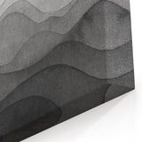 Elegant Black and White Abstract Canvas - Modern Monochrome Art