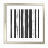 Minimalist Black and White Striped Canvas - Contemporary Abstract Art