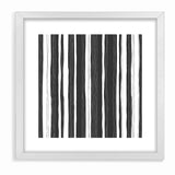 Minimalist Black and White Striped Canvas - Contemporary Abstract Art