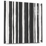 Minimalist Black and White Striped Canvas - Contemporary Abstract Art
