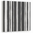 Minimalist Black and White Striped Canvas - Contemporary Abstract Art