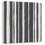 Minimalist Black and White Striped Canvas - Contemporary Abstract Art