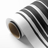 Minimalist Black and White Striped Canvas - Contemporary Abstract Art