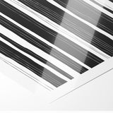 Minimalist Black and White Striped Canvas - Contemporary Abstract Art