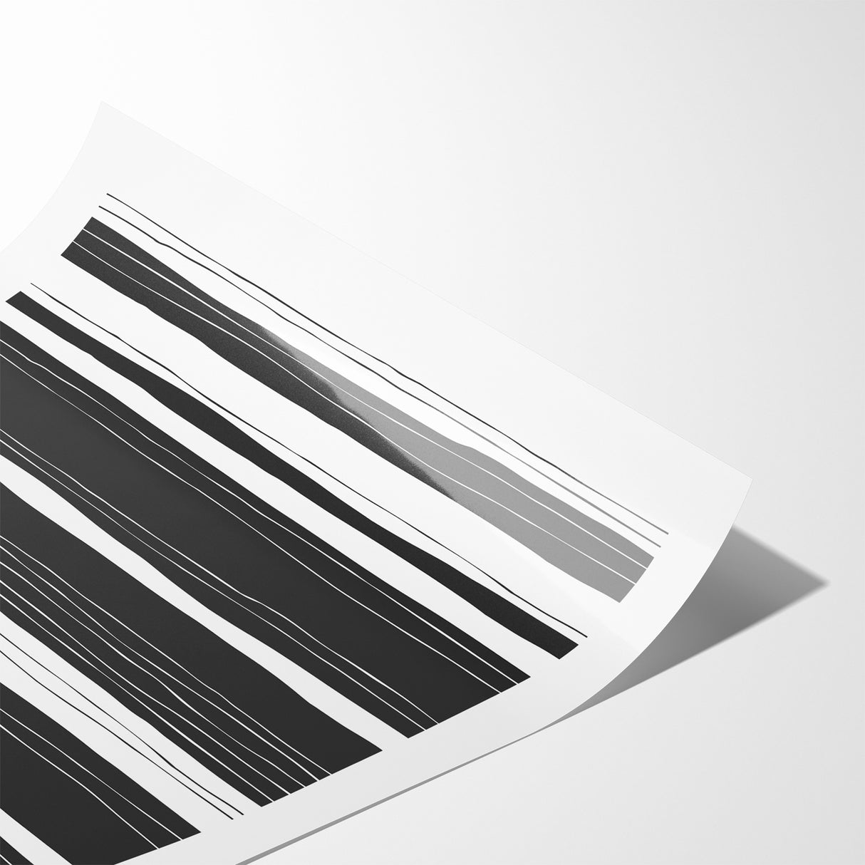 Minimalist Black and White Striped Canvas - Contemporary Abstract Art